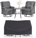 Wumiokio Patio Furniture Sets, 3 Pieces Wicker Outdoor Furniture by Wumiokio