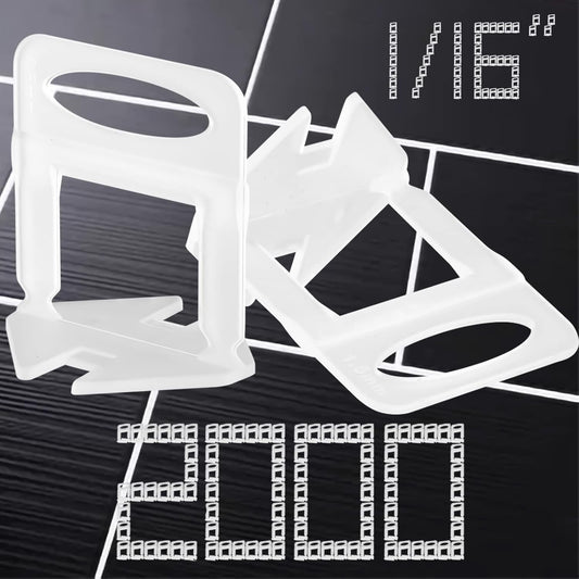 1/16” Tile Leveling System Spacers 2000 PCS Tile Leveling Clips Kit Prevent Tile lippage Leveler Spacers for DIY Professional Ceramic Tile and Stone Installation (1/16 IN, 2000)