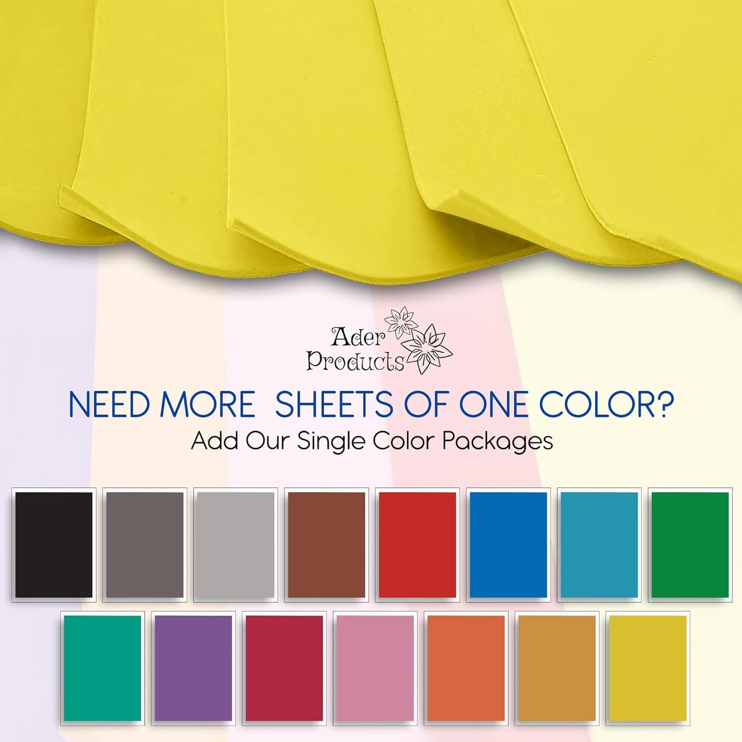 Yellow EVA Foam Sheets for Crafts, 9 x 12 Inch, 2mm Thickness, 15 Pack – Ideal for DIY Arts and Crafts, Foam Paper for Kids, Cosplay and Costumes