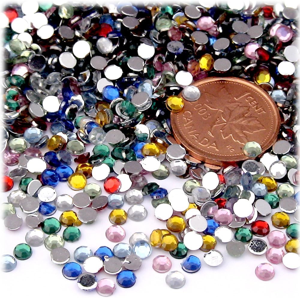 The Crafts Outlet 1,440pc Rhinestones Round 3mm (10ss) Purple (Amethyst)