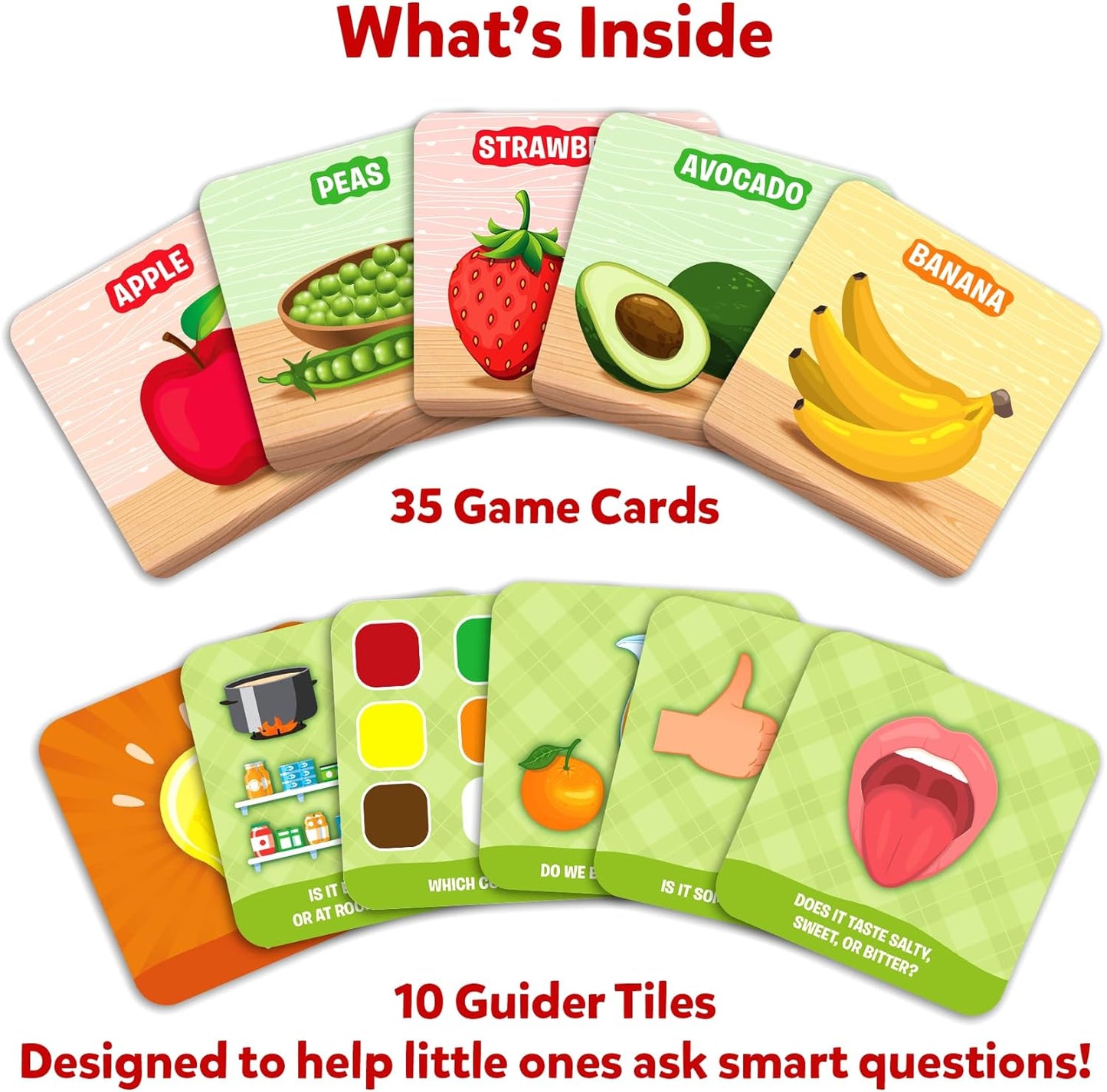 Skillmatics Guess in 10 Junior Food We Eat for Kids, Boys, Girls, and Families Who Love Card Games, Board Games and Educational Toys, Travel Friendly, Gifts for Ages 3, 4, 5, 6