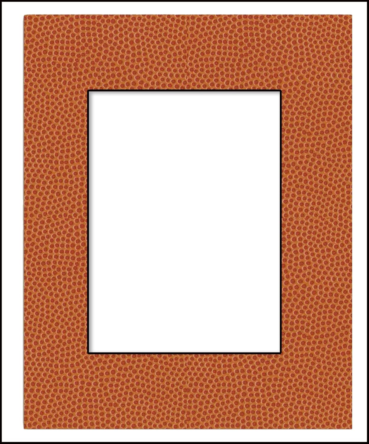 Pack of TEN 11x14 Mats Bevel Cut for 8.5x11 Photos - Acid Free Basketball Texture Precut Matboards For Pictures, Photos, Framing - 4-ply Thickness