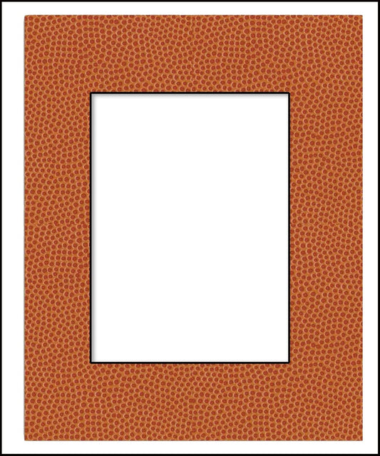 8x10 Mat Bevel Cut for 5x8 Photos - Acid Free Basketball Texture Precut Matboard - For Pictures, Photos, Framing - 4-ply Thickness