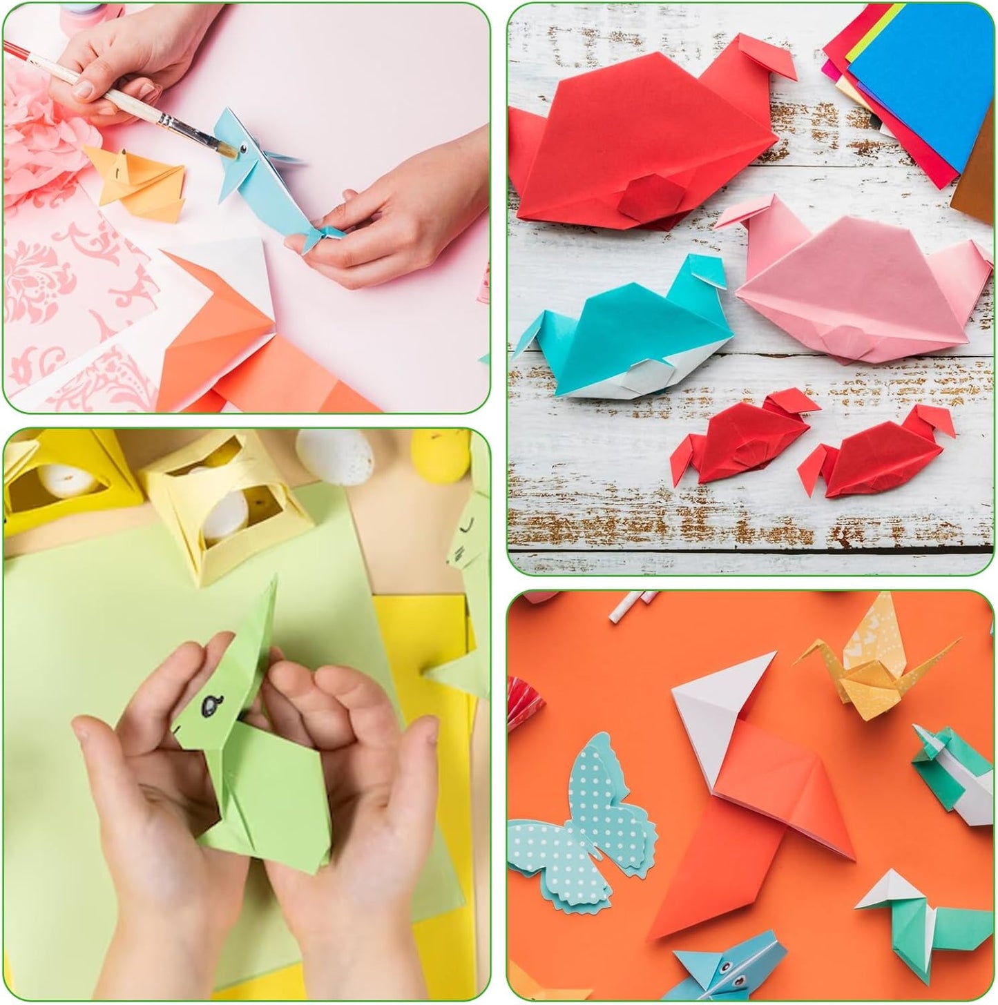 200 Pcs Origami Scrapbook, Paper Airplane Paper Double Sided Scrapbook Paper Origami 10x10 Origami 15x15 Square Mixed 10 Colors, Colored Construction Paper for Crafts and Art Folding