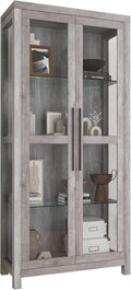 BELLEZE Glass Display Cabinet, Tall Curio Cabinet by BELLEZE