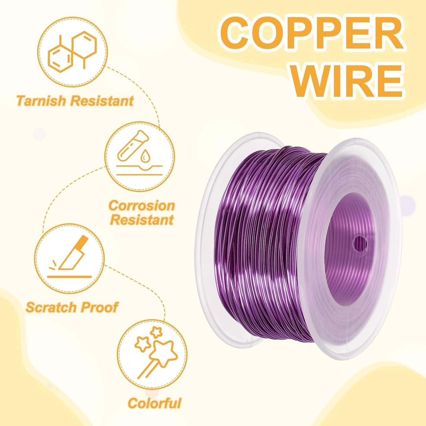 uxcell 18 Gauge / 1mm Anodized Aluminum Wire for Jewelry Craft Making, 102 Feet Bendable Flexible Wire for DIY Home Decor Gardening Sculpture, Purple