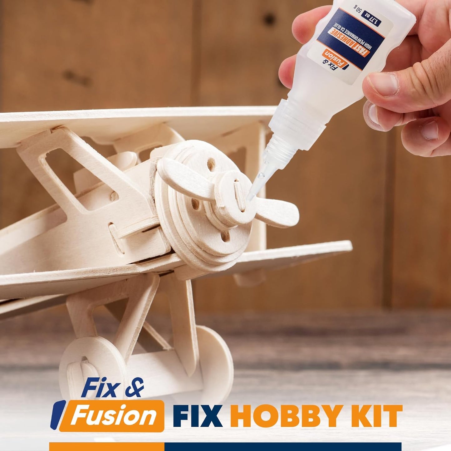 FIX & FUSION Ca Super Glue (1.77 Oz), Fast Adhesive/Cyanoacrylate Glue for Woodworking, Plastic, Rubber, Granite, DIY & Industrial, (1 Pack)
