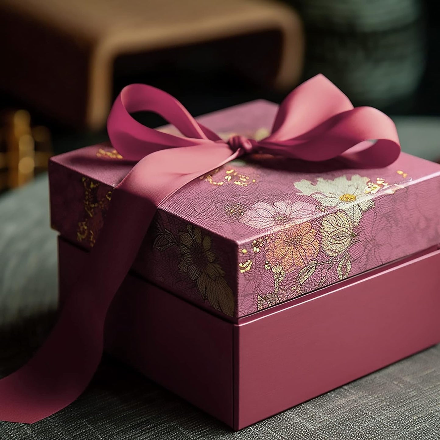 LIUYAXI Burgundy Double Faced Satin Ribbon, 3/8" X Continuous 100 Yards, Ribbons Perfect for Gift Wrapping Bows Bouquet Wedding Decor DIY Craft and More