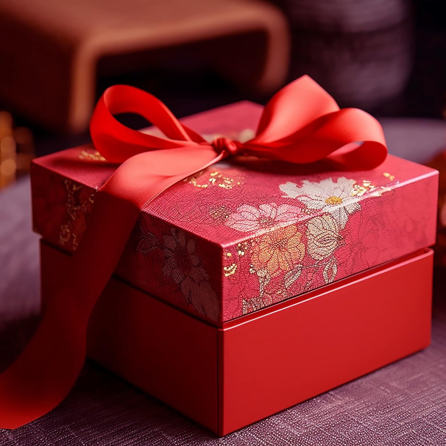 LIUYAXI Hot Red Double Faced Satin Ribbon, 3/8" X Continuous 25 Yards, Ribbons Perfect for Gift Wrapping Bows Bouquet Wedding Decor DIY Craft and More