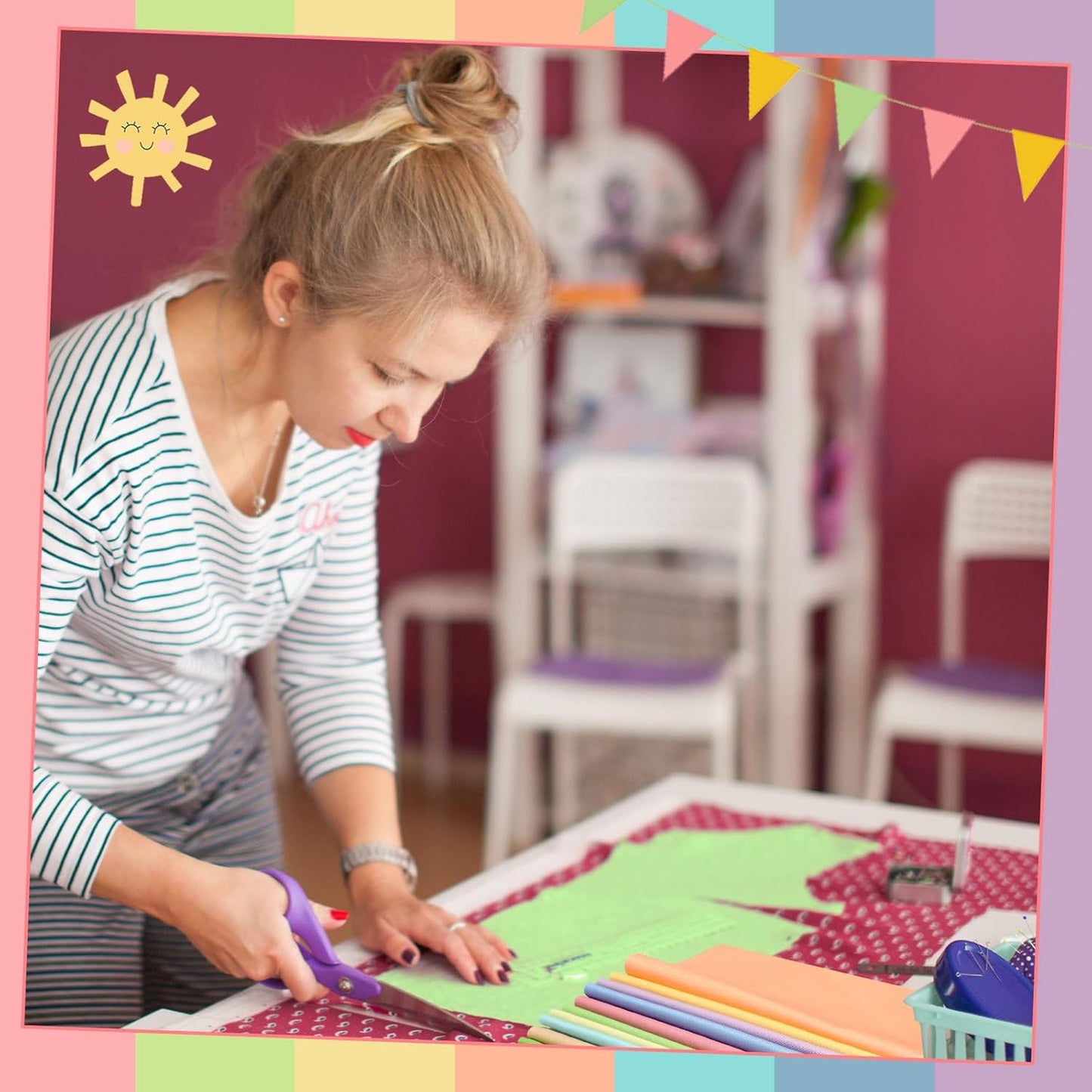 Ganeen 60 Pcs 10 x 10 Inch Pastel Pure Cotton Quilting Fabric Squares Candy Solid Quilted Fabric Bundles Rainbow Color Fat Patchwork Precut Stripes for Handmade Material Sewing DIY Crafts