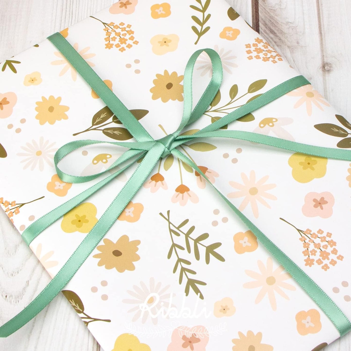 Ribbli Sage Green Satin Ribbon,Double Faced Satin 1/4 inch x Continuous 50 Yards,Sage Green Ribbon Use for Bows Bouquet,Gift Wrapping,Wedding Decoration,Floral Arrangement