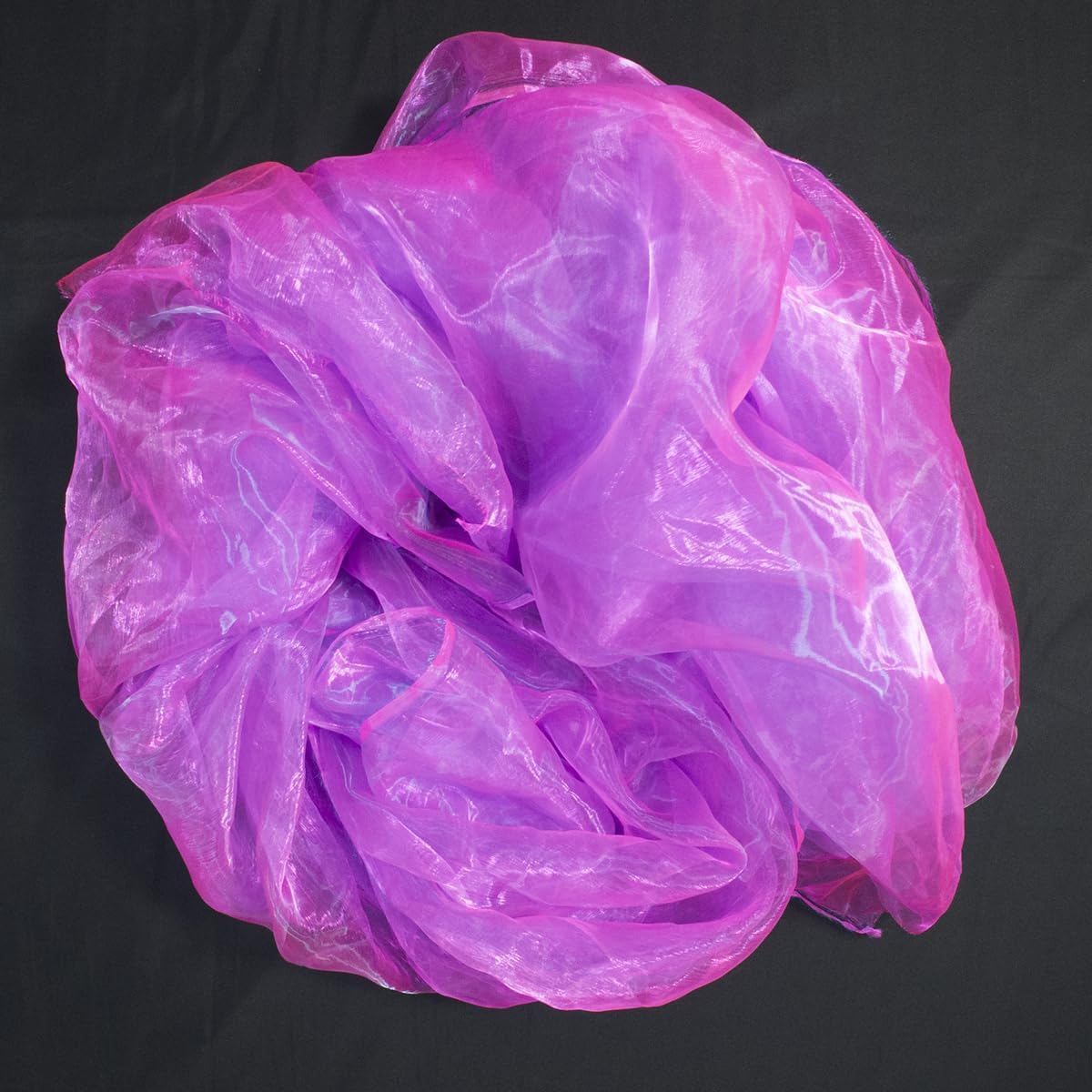 Two-Tone Iridescent Holographic Organza Fabric - 5.5 Yards by The Yard | Lightweight Sheer Tulle | for Wedding Dresses, Party Decor, DIY Crafts, Shiny Backdrops(Magenta with a hint of Blue)