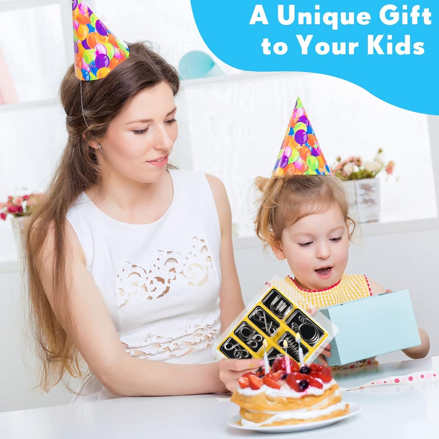 Lenwen Set of 96 Metal Puzzles for Adults with Pouch Puzzles for Adults IQ Test Disentanglement Puzzle Brain Game Unlock Interlock Game Magic Trick Toy Party Favor Challenge