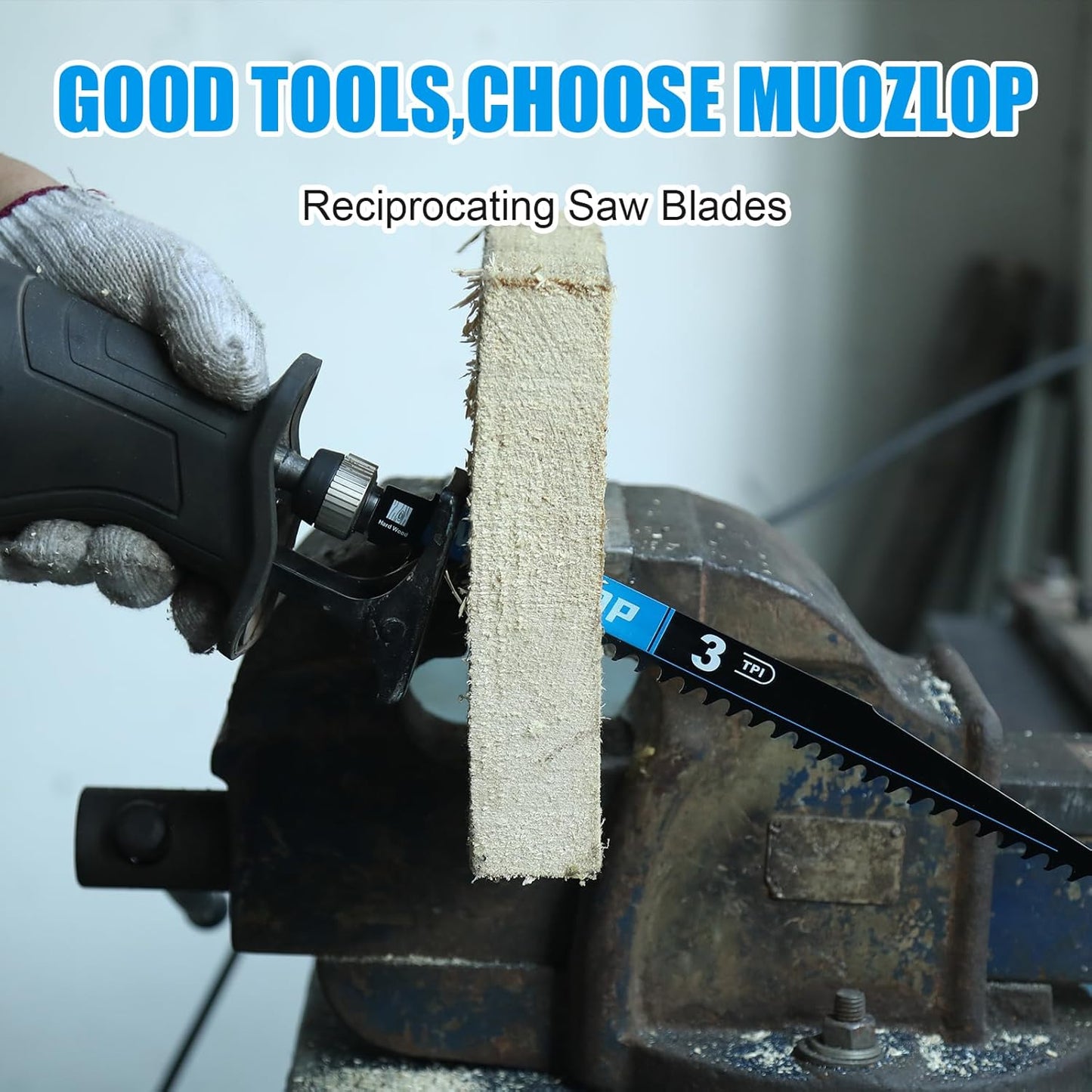 1 Pack 9 inch Reciprocating Saw Blades Set，3 TPI High Carbon Saw Blades for Wood Cutting ，Saw Blades with Organizer Case (1, 3T/9inch)