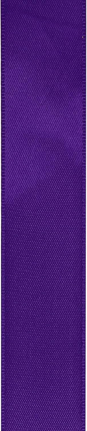 LIUYAXI Purple Satin Ribbon, Double Faced 1/2" X Continuous 25 Yards Ribbons Perfect for Gift Wrapping Bows Bouquet Wedding Craft and More