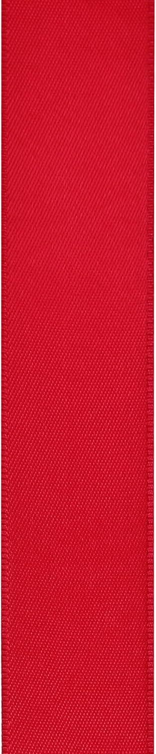 LIUYAXI Hot Red Satin Ribbon, Double Faced 5/8" X Continuous 25 Yards Ribbons Perfect for Gift Wrapping Bows Bouquet Wedding Craft and More