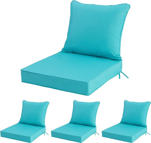 22x22 Inch Patio Chair Cushions Set of 4, Outdoor Furniture Cushions by Unknown