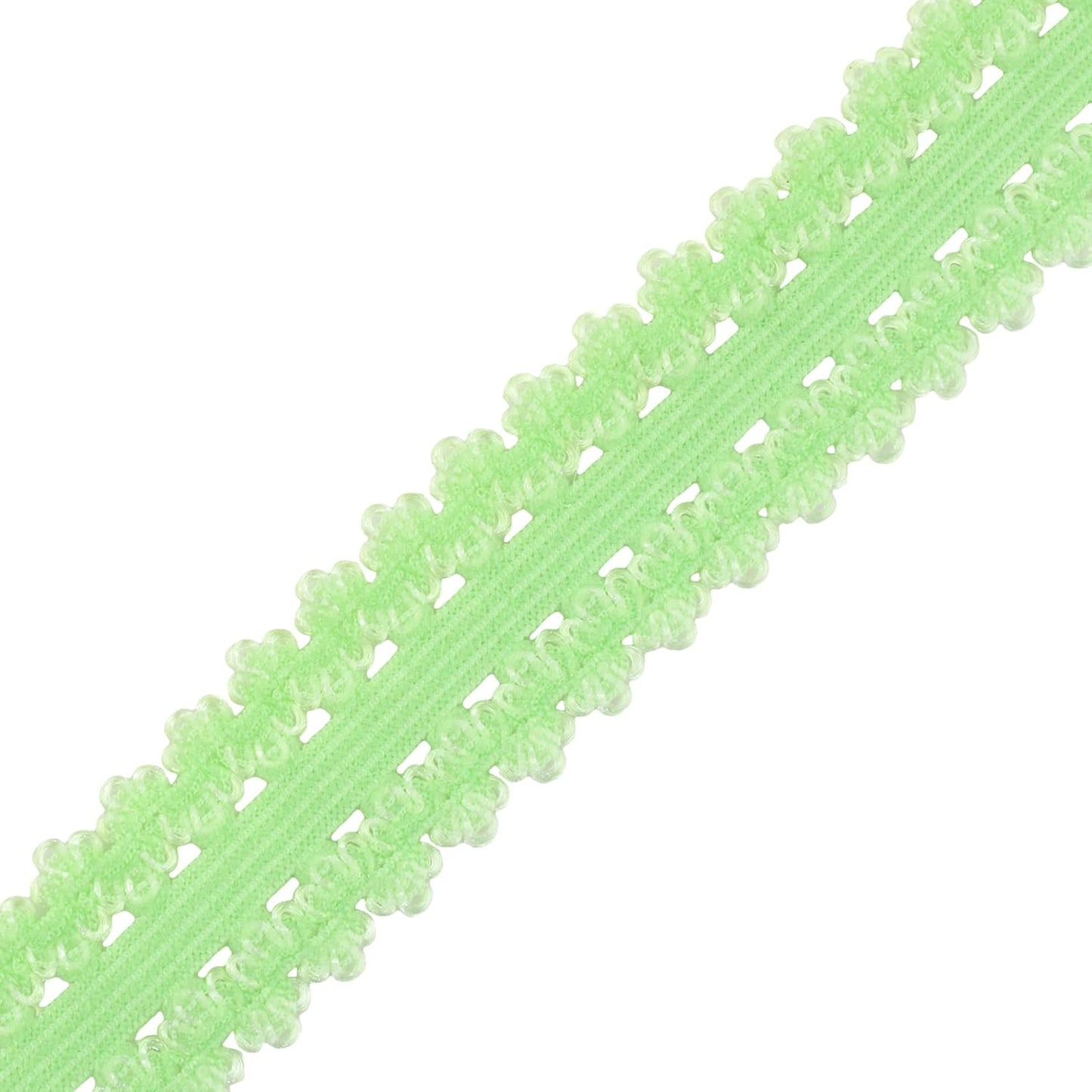 Mandala Crafts Mint Green Stretch Lace Soft Elastic Trim Roll - 55 Yards 1 Inch Wide Stretchy Frilly Picot Ribbon for Sewing Lingerie, Headbands, Underwear, and Crafts