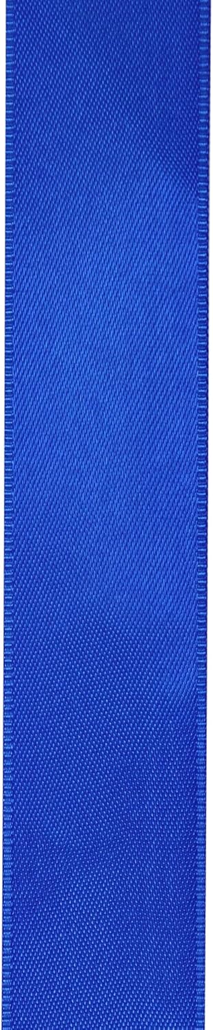 LIUYAXI Blue Double Faced Satin Ribbon, 1" X Continuous 25 Yards, Ribbons Perfect for Gift Wrapping Wedding Bouquet Decor DIY Craft Bow Making & Other Projects