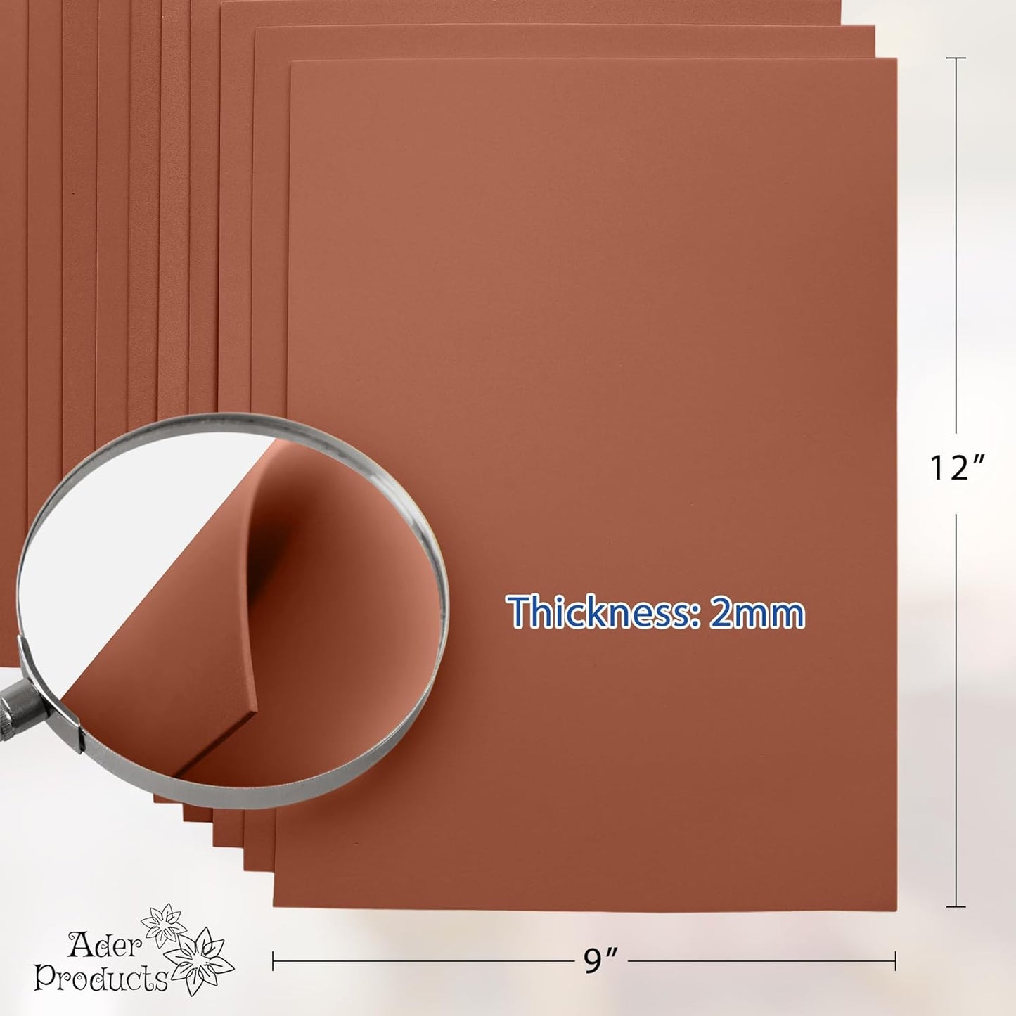 Brown EVA Foam Sheets for Crafts, 15 Pack, 9 x 12 Inch, 2mm Thickness – Ideal for DIY Arts and Crafts, Foam Paper for Kids, Cosplay and Costumes