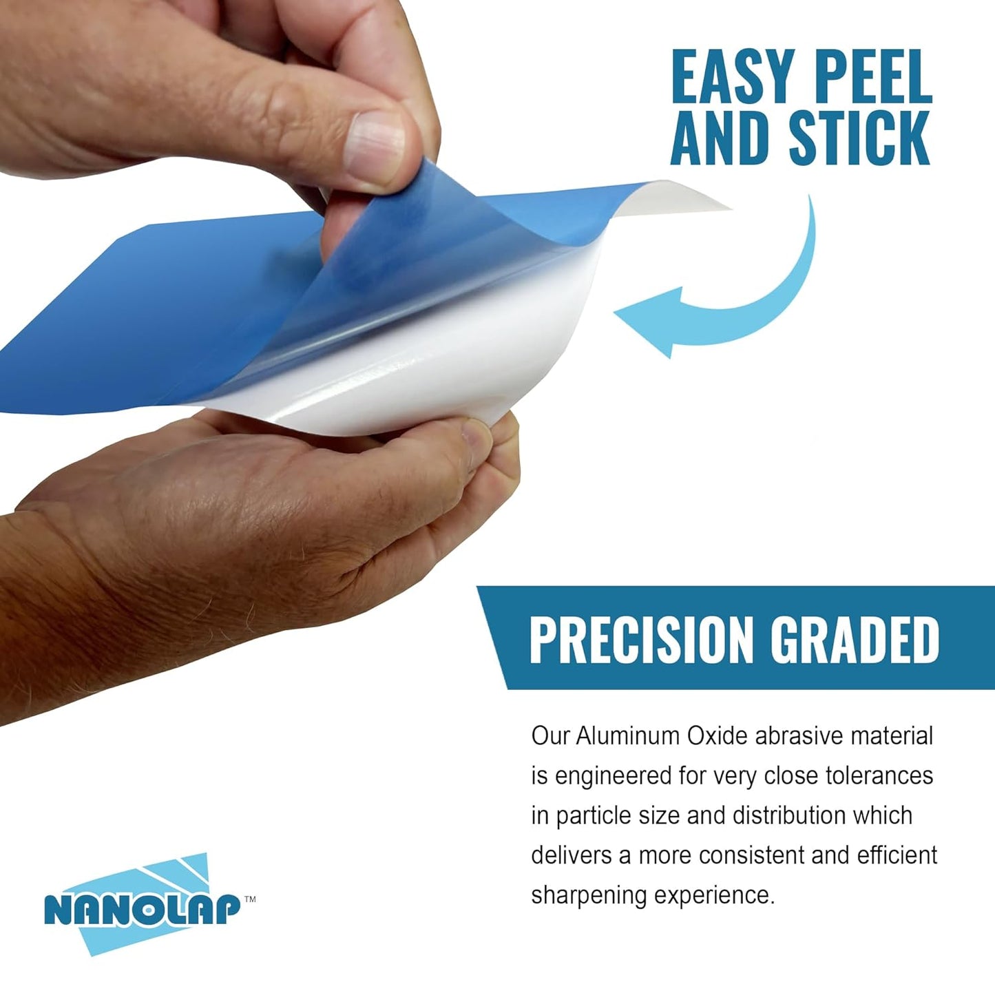 PSA Lapping Film, 7 Piece Pressure Sensitive Adhesive Polishing Paper, 8-1/2” x 11” Microfinishing Fine Sanding Paper, Sanding Film for Scary Sharp Sharpening System, Aluminum Oxide AO