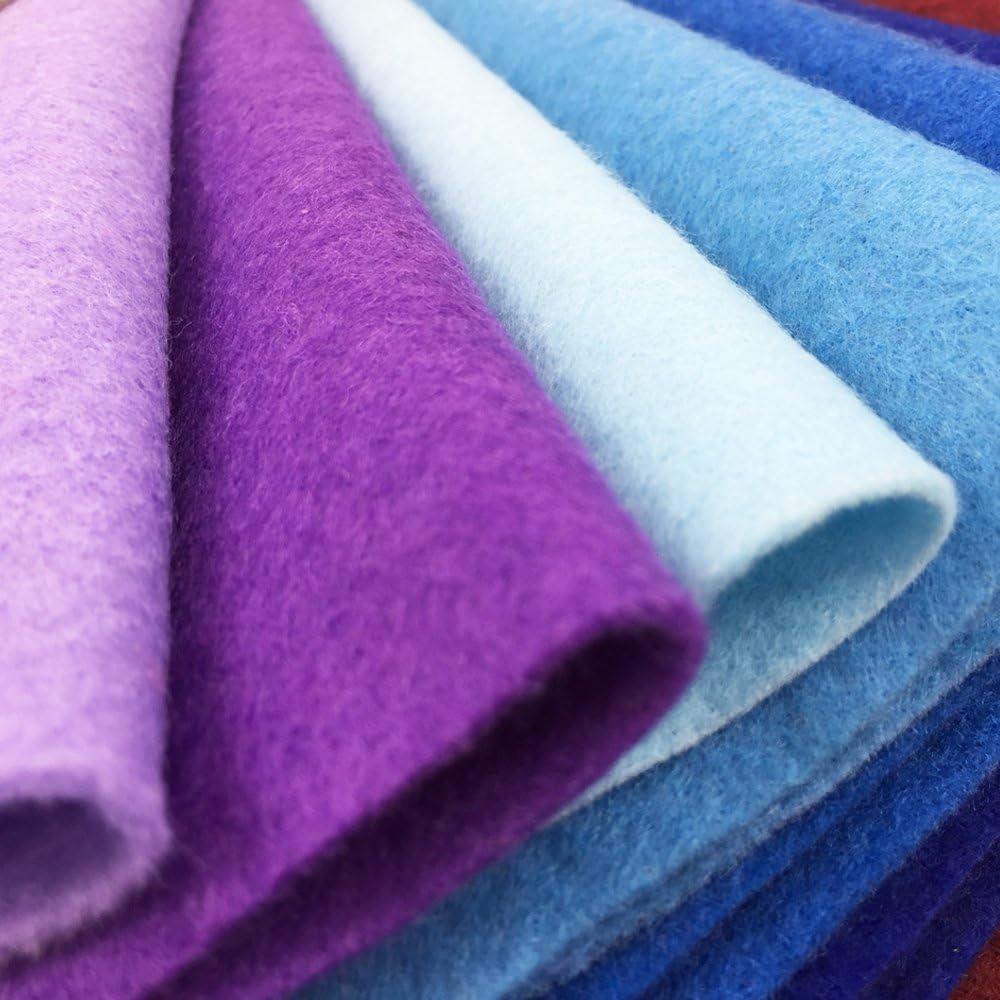 24pcs Thick 1.4mm Soft Felt Fabric Sheet Assorted Color Felt Pack DIY Craft Sewing Squares Nonwoven Patchwork (25 * 25cm)