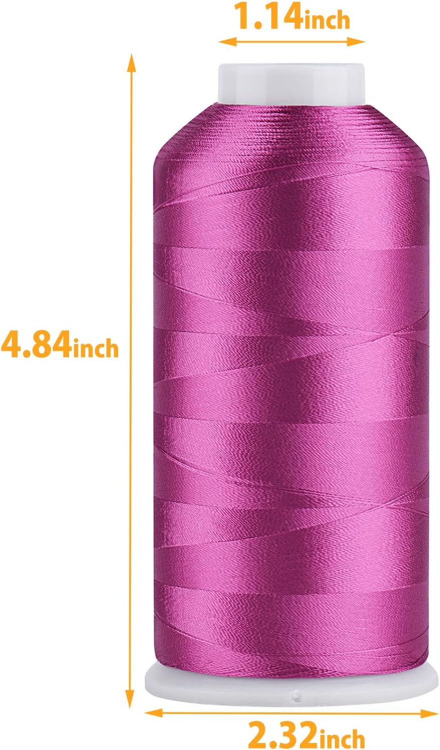Simthread Rayon Embroidery Thread 5500 Yards, 40wt 100% Rayon Viscose for Commercial and Domestic Machines - Fuchsia 1110