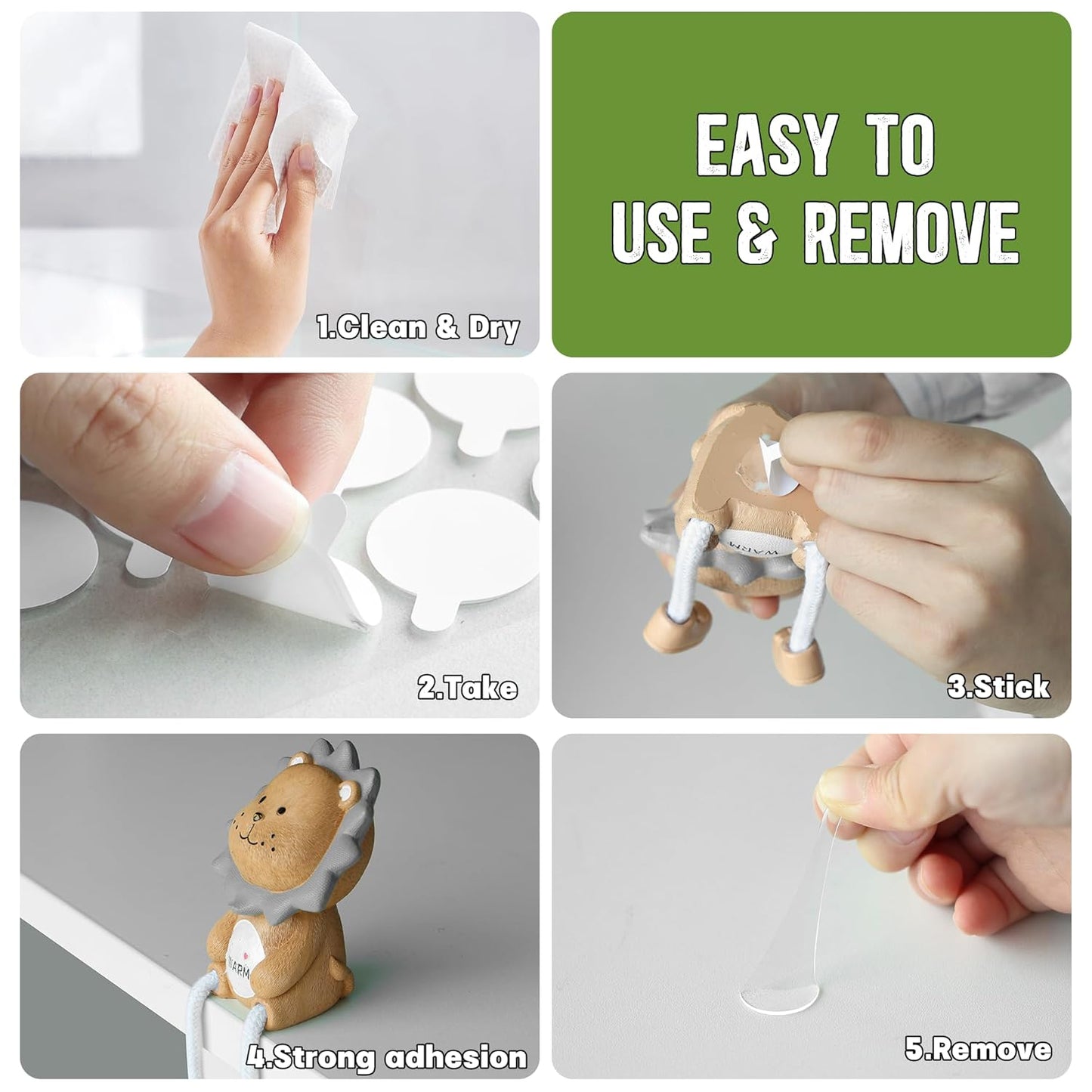 105Pcs Double Sided Adhesive Dots, 0.79" Clear Removable Sticky Mounting Putty, Waterproof No Residue Dots Adhesive Putty for Hanging Picture Festival Decoration Museum