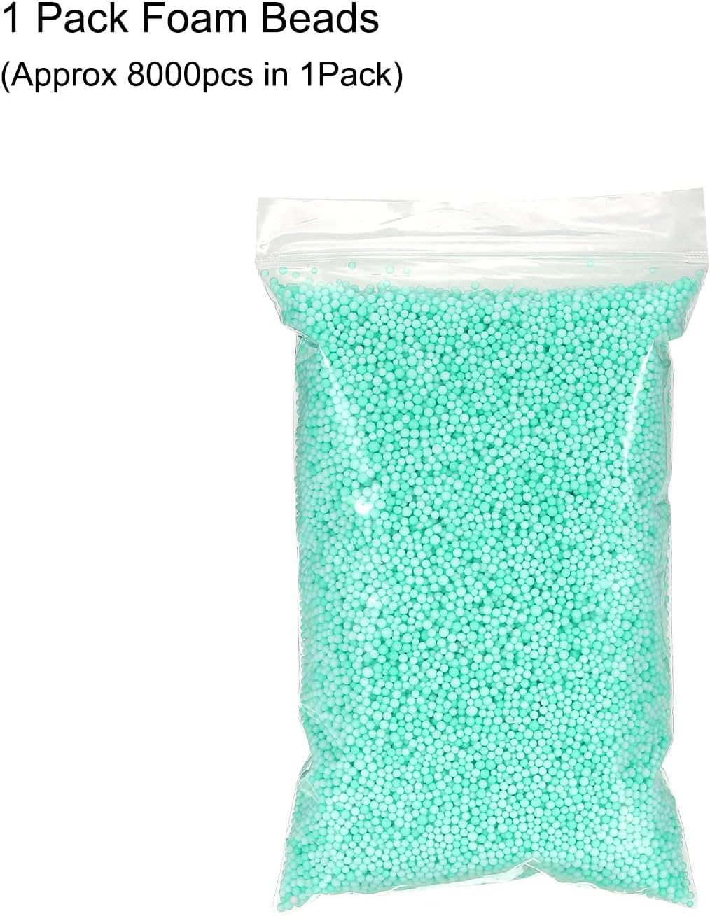 MECCANIXITY Foam Beads Foam Balls 2-3mm for Wedding and Party Decorations, Tiny Packing Balls, Arts DIY Crafts Supplies (Green,1 Pack Approx 8000pcs)