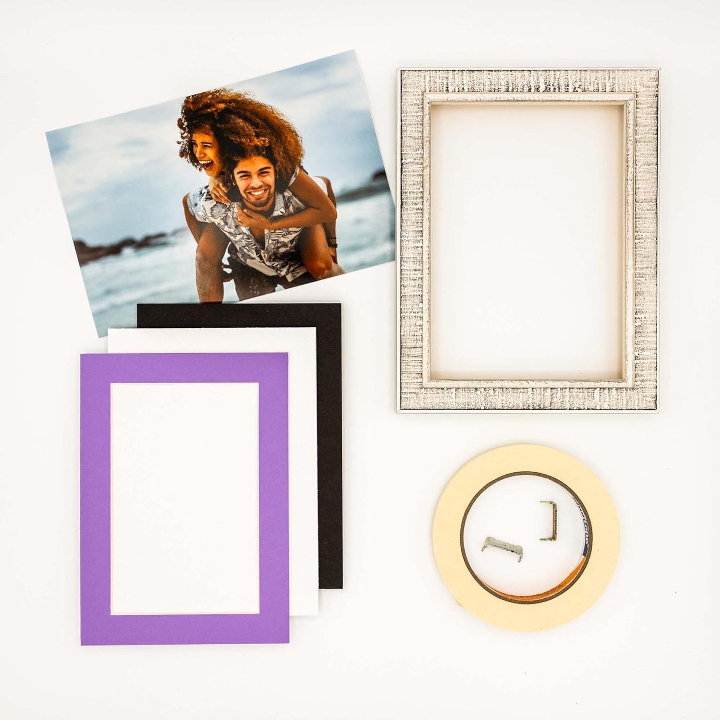 Poster Palooza 8.5x11 Mat Bevel Cut for 7x9 Photos - Acid Free Light Purple Precut Matboard - For Pictures, Photos, Framing - 4-ply Thickness