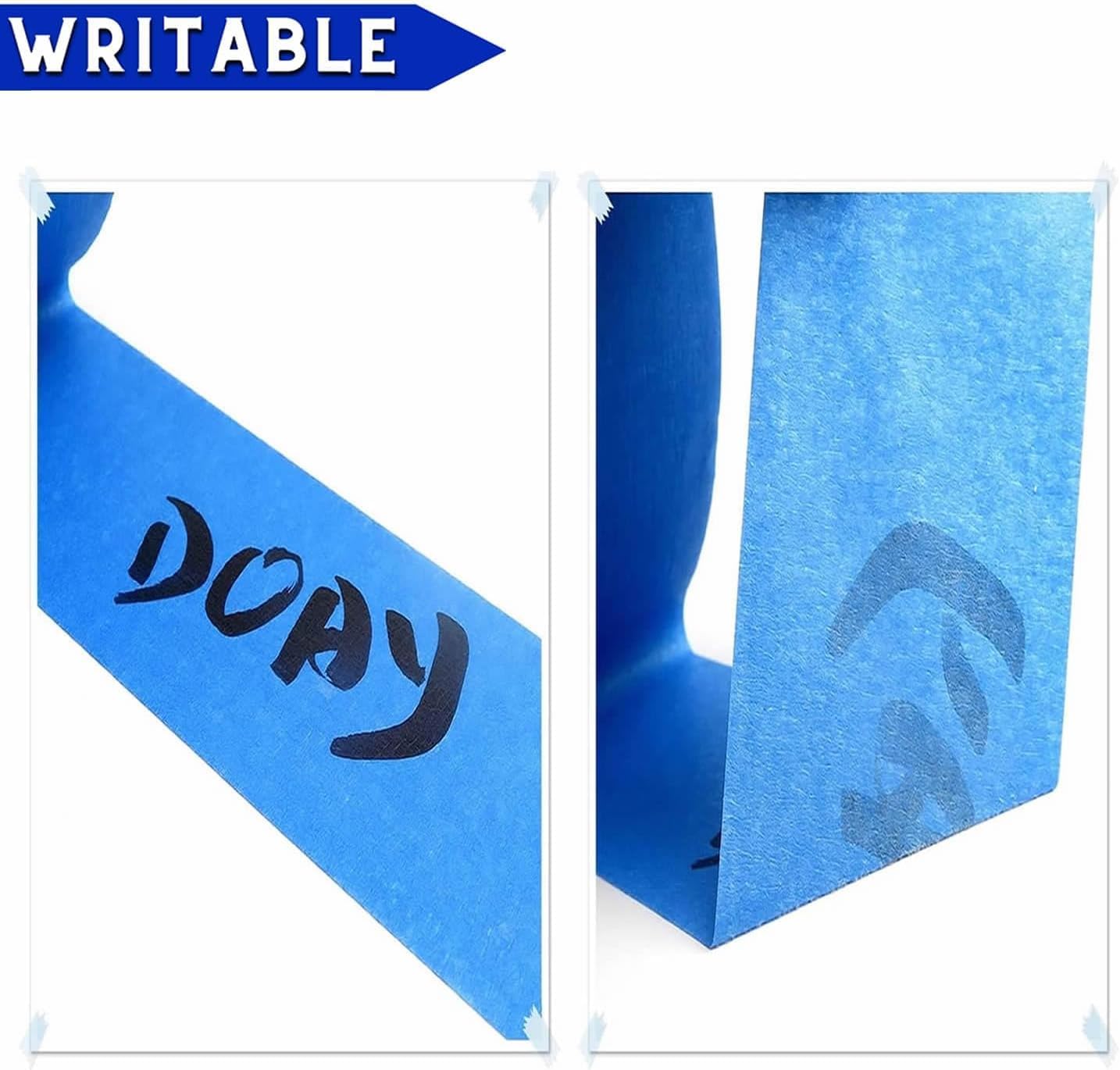Blue Painters Tape 1/4" 3/8" 1/2" 5/8" 3/4" x 60 Yard - Multi Size Pack - Multi Surface Use - 5 Rolls