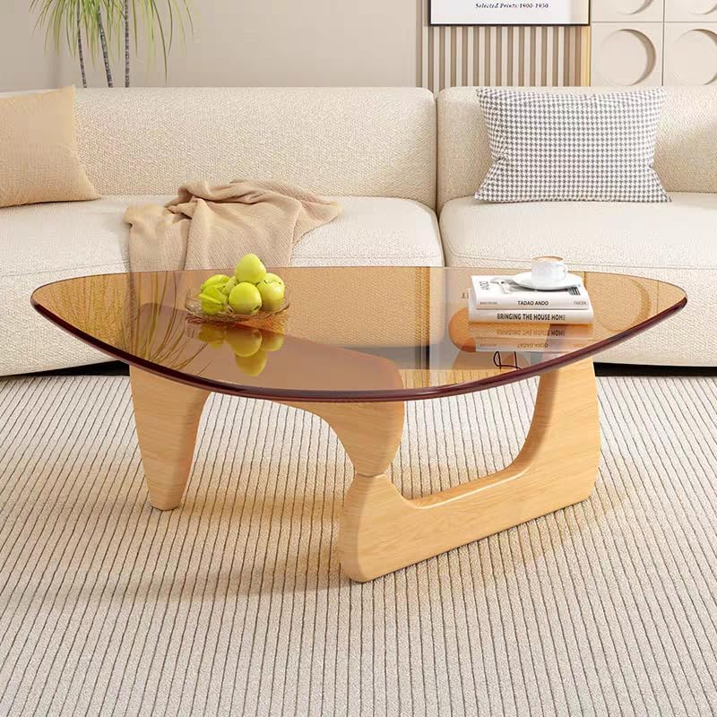 Modern Glass Coffee Table for Living Room, Mid Century Coffee Table, Small - Image 6