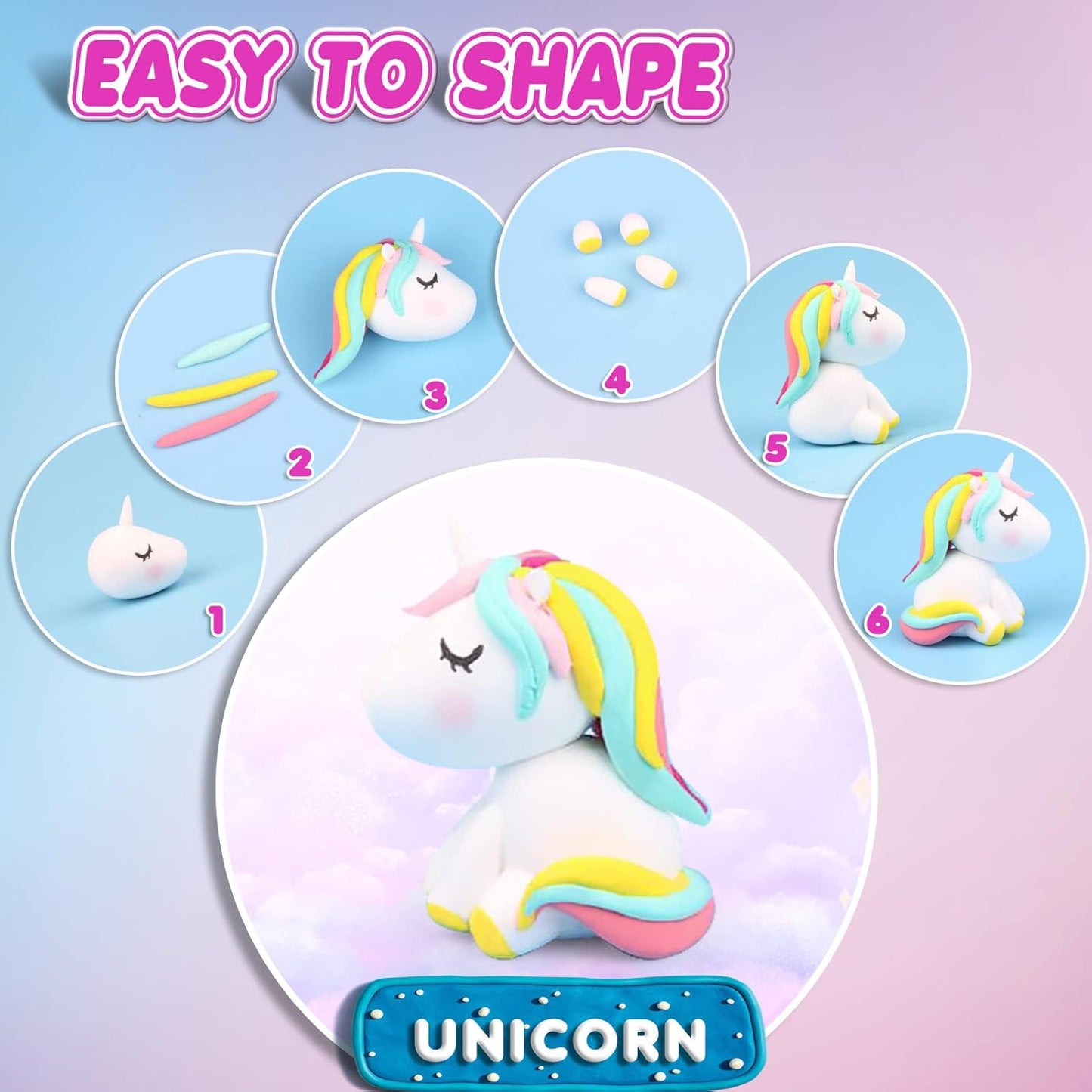 ESSENSON Air Dry Clay 140 Colors, Modeling Clay for Kids, DIY Molding Magic Clay, Gift for Kids