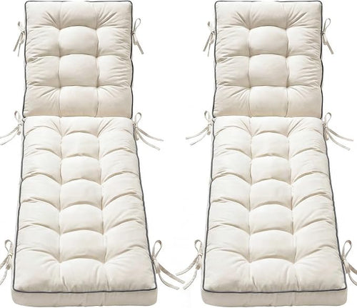 2 Pack 72x21 Inch Folding Chaise Lounge Cushion Quick Dry by AMCATON
