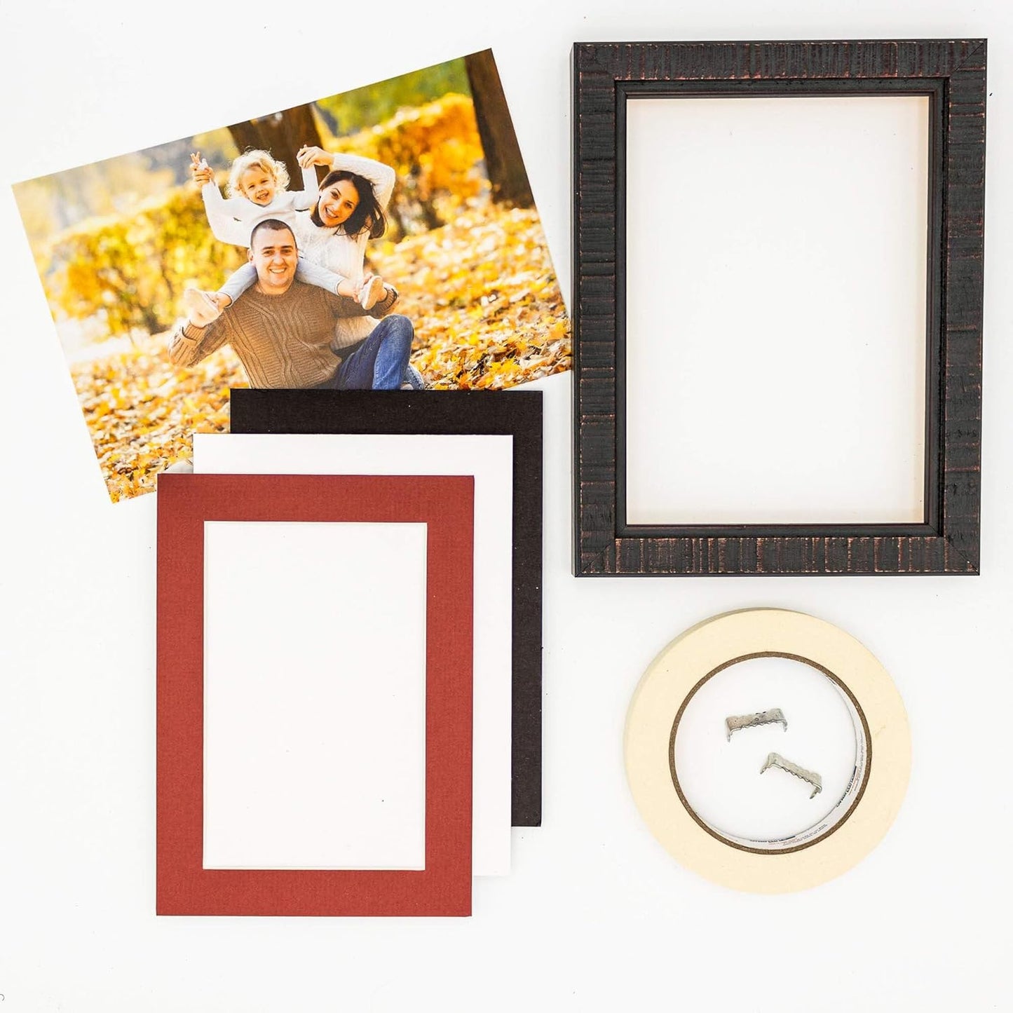 Pack of Ten 8.5x11 Mats Bevel Cut for 7x9 Photos - Acid Free Brick Red Precut Matboards for Pictures, Photos, Framing - 4-ply Thickness