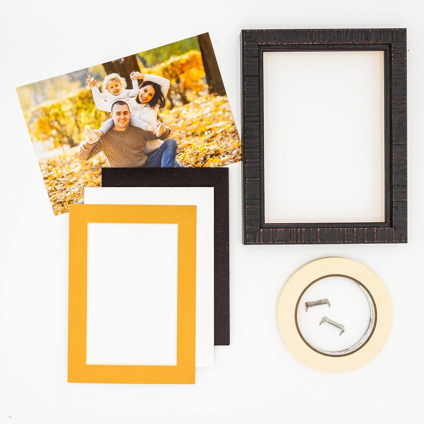 Pack of Ten Acid Free 8x10 Mats Bevel Cut for 6x8 Photos - Topaz Orange Precut Matboards With Backing Boards and Self Seal Photo Mat Bags For Pictures, Photos, Framing - 4-ply Thickness
