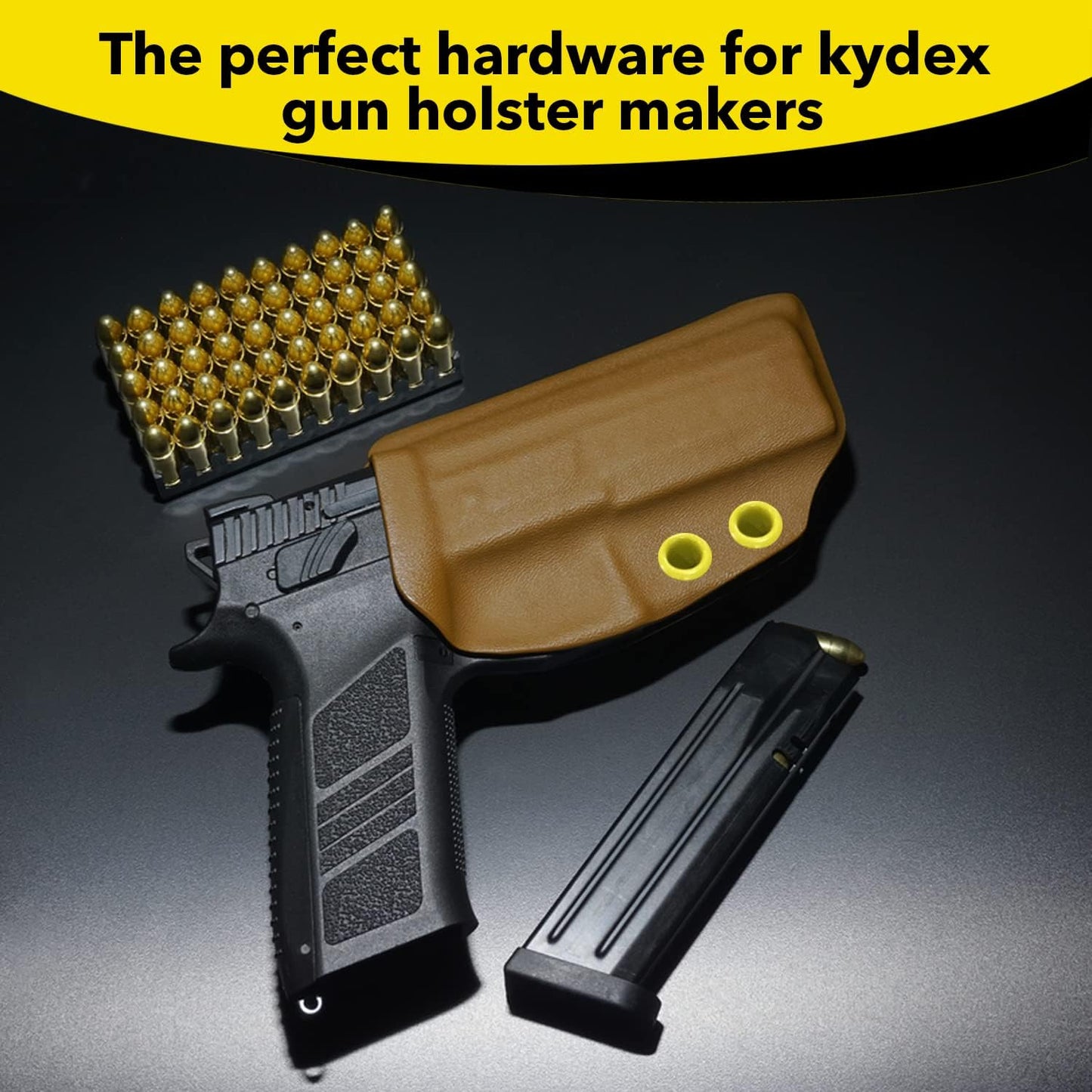 Kydex Rivets Eyelets, 8-8 1/4" Multicolored Grommet Eyelets for Tactical Holster Making, Knife Sheath Crafting, Fasteners for Custom DIY Kydex Projects (Set of 50)