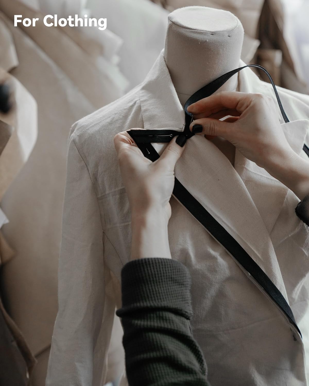 HOTGODEN Light Weight 100% Cotton Muslin Fabric: 59 inch x 2,5,10 Yards Bleached Muslin Linen Fabric Material for Sewing Material Apparel Cloth