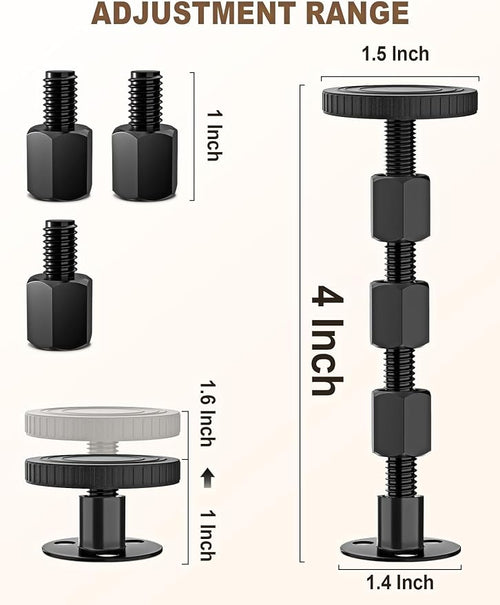 2PCS Adjustable Threaded Bed Frame Anti-Shake Tool, Upgraded Headboard stoppers - Image 2