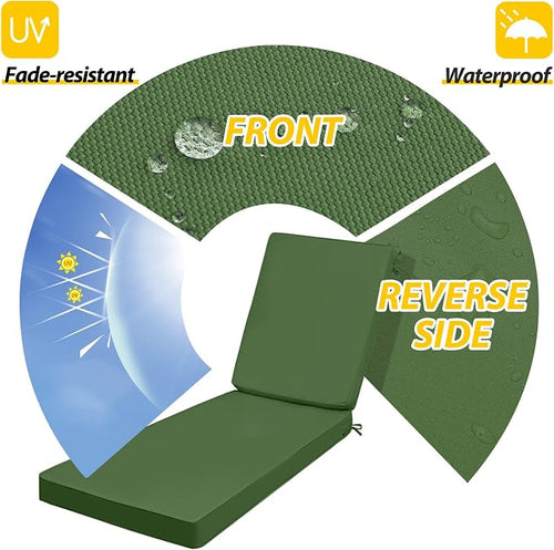 AAAAAcessories Outdoor Chaise Lounge Cushions, Waterproof Patio Furniture - Image 2
