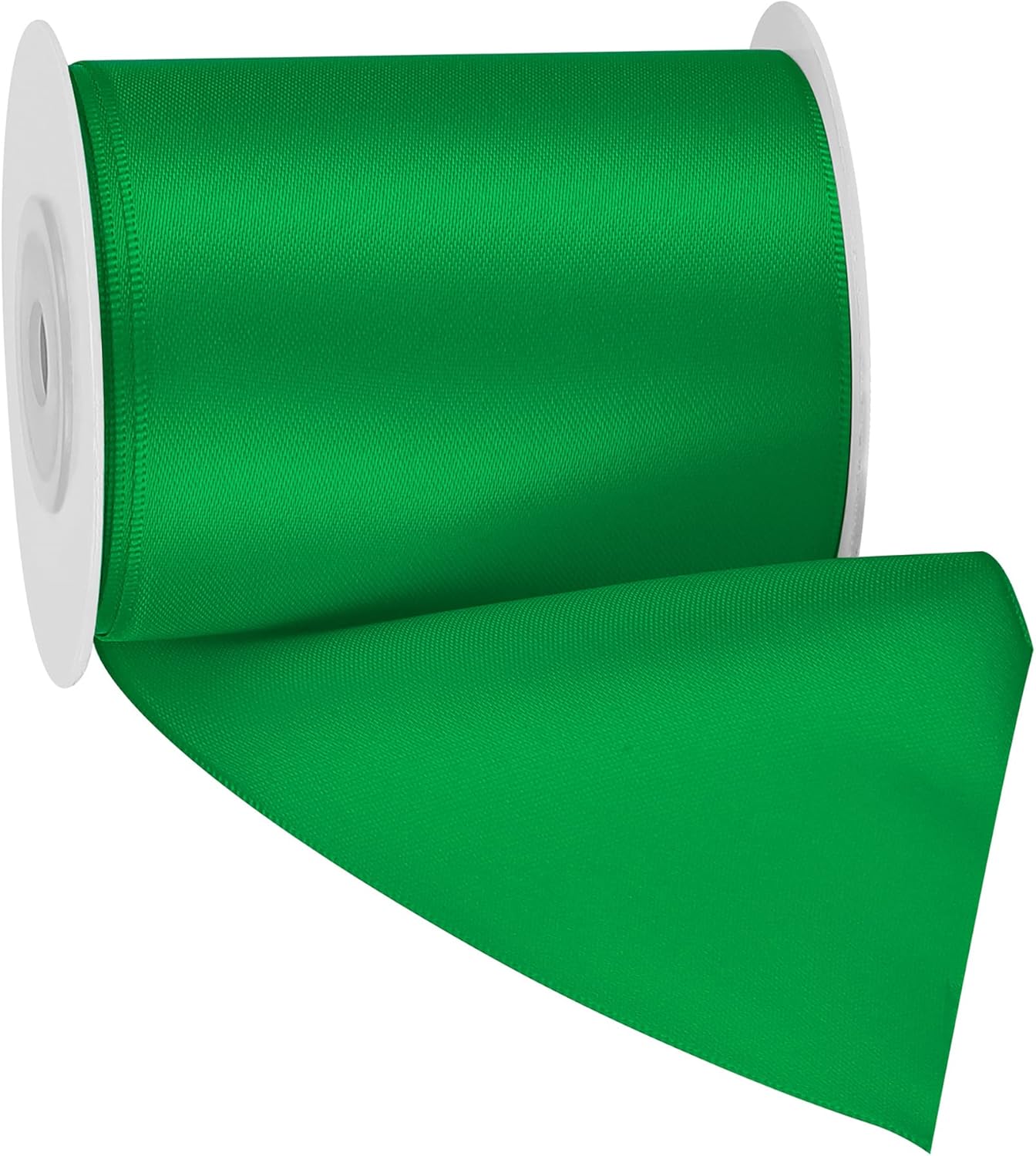 LIUYAXI Green Double Face Satin Ribbon,3" X Continuous 10 Yards,Ribbons Perfect for Chair Sash Wedding Bouquet Sewing Party Decoration Bows Making