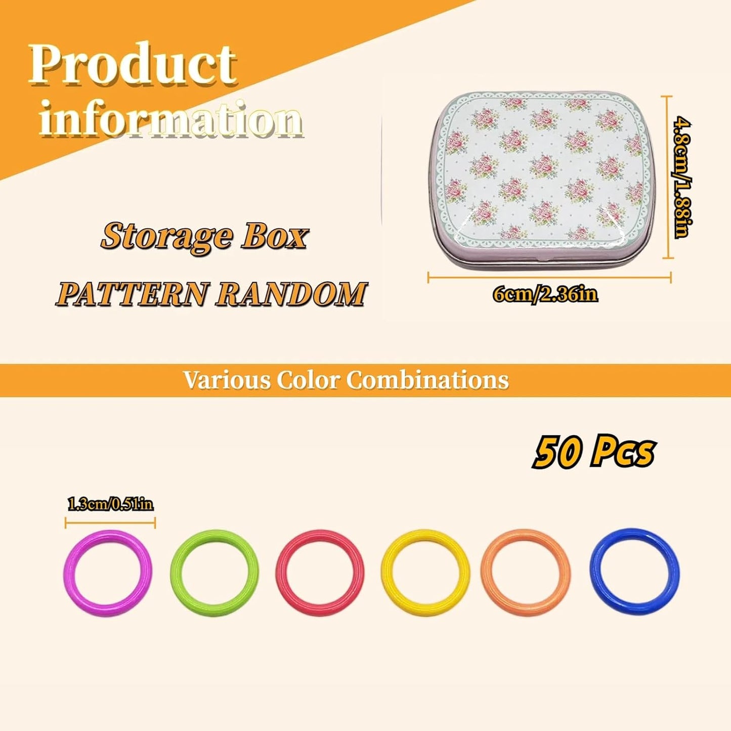 Metal Round Stitch Markers,Colorful Crochet Stitch Markers,Knitting Stitch Markers with Storage Case,Crochet Gift for Knitting Weaving Lovers (Round)