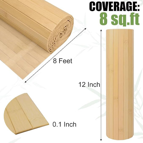 2 Pack Bamboo Wall Panel for Interior Wall Decor, Renewable Pole Wrap - Image 2