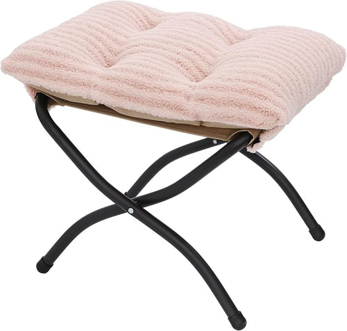 15" Folding Ottoman, Foldable Footrest Stool, Portable Small Foot Stool by MordchilHF
