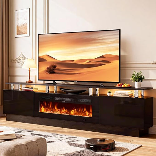 90" TV Stand for Living Room, Large Entertainment Center & Media Console by Unknown