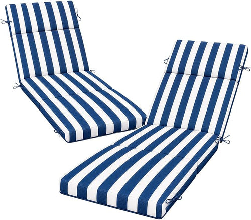 2 Pcs Outdoor Chaise Lounge Cushion 72" x 21" x 3", Folding Patio Lounge Chair by VOGVOG