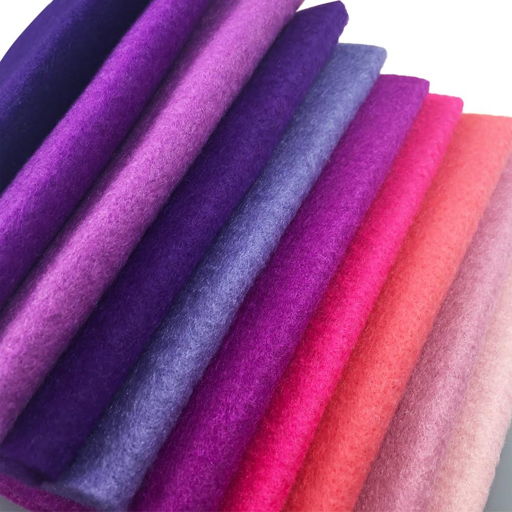 flic-flac 42pcs1.4mm Thick Soft Felt Fabric Sheet Assorted Color Felt Pack DIY Craft Sewing Squares Nonwoven Patchwork (15cm * 15cm)