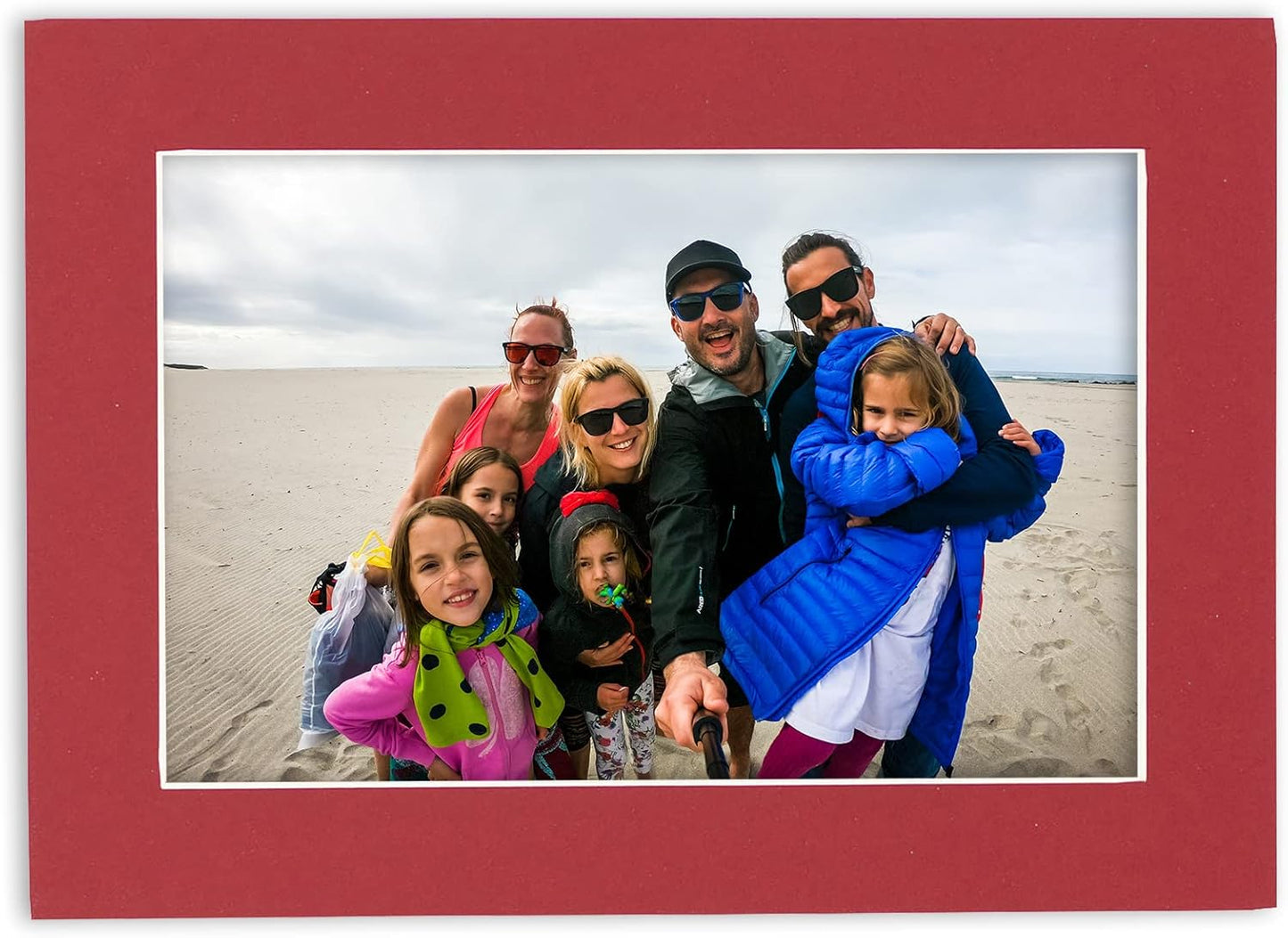11x14 Mat for 8.5x11 Photo - Precut Deep Red Picture Matboard for Frames 11 x 14 Inches - Bevel Cut Matte to Display Art 8.5 x 11 Inches - Acid Free Pack of 25 MATS with Backing Boards & Clear Bags