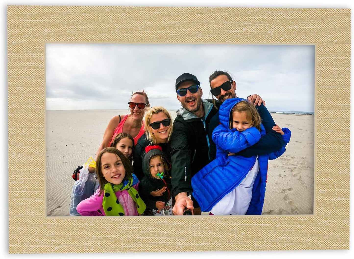 8x10 Mat Bevel Cut for 5x8 Photos - Acid Free Fresh Linen Canvas Precut Matboard - For Pictures, Photos, Framing - 4-ply Thickness