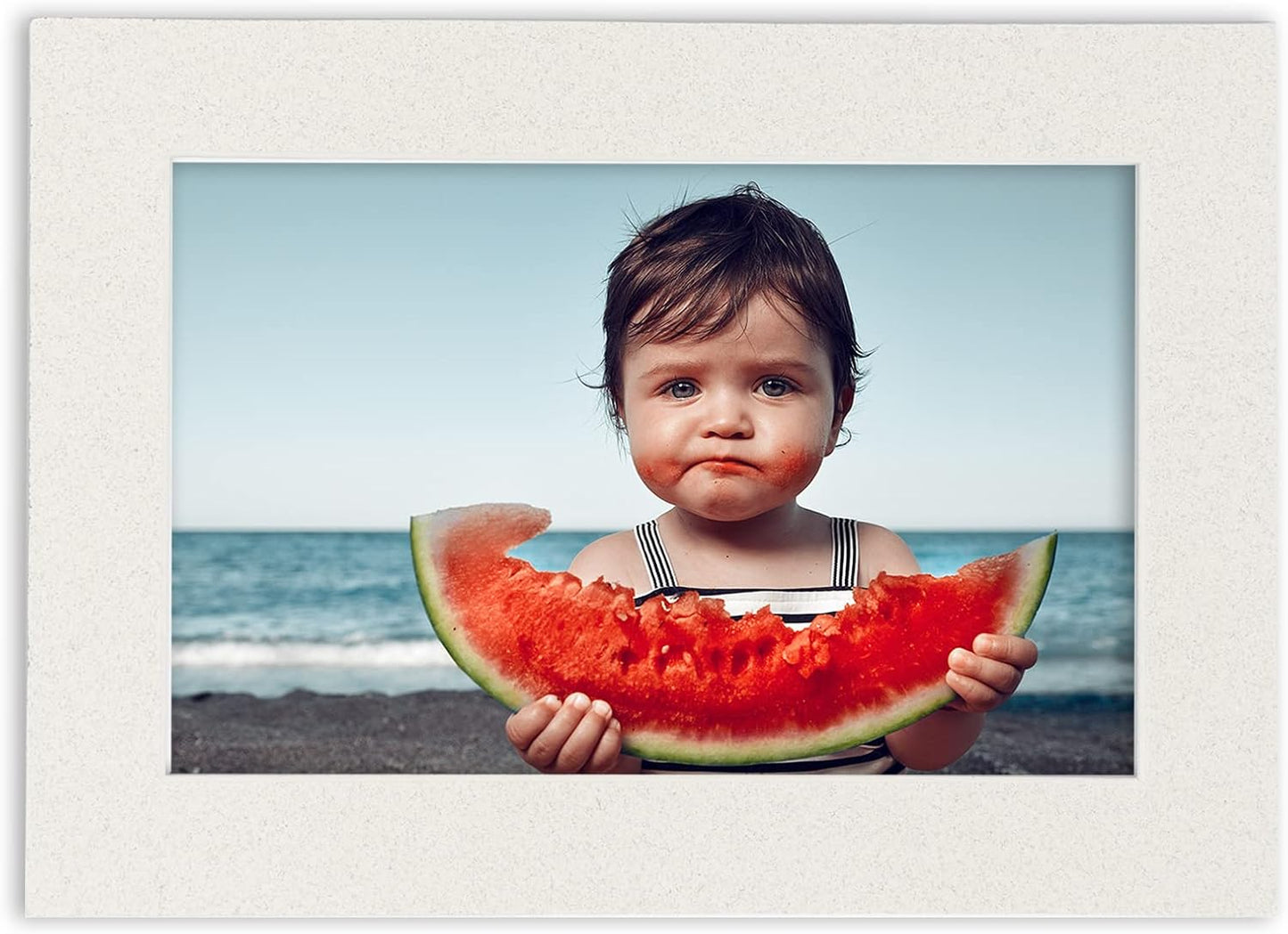 8.5x11 Mat Bevel Cut for 7x9 Photos - Acid Free Oyster Shell White Precut Matboard With Backing Board and Crystal Clear, Self Seal Photo Mat Bag - For Pictures, Photos, Framing - 4-ply Thickness